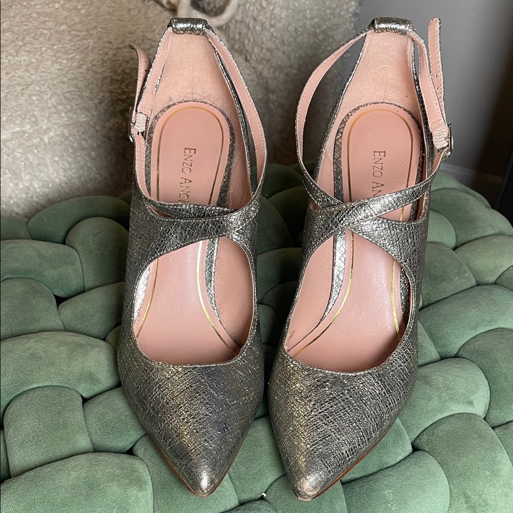 ENZO ANGIOLINI Elegant Gold/Silver Stiletto Heels